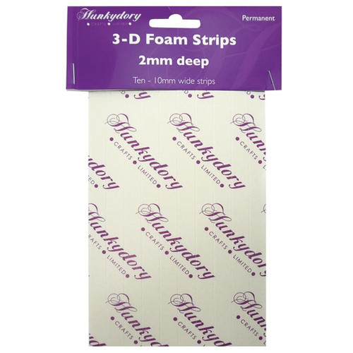 Hunkydory Foam Pads 2mm Deep 10mm Wide Foam Strips