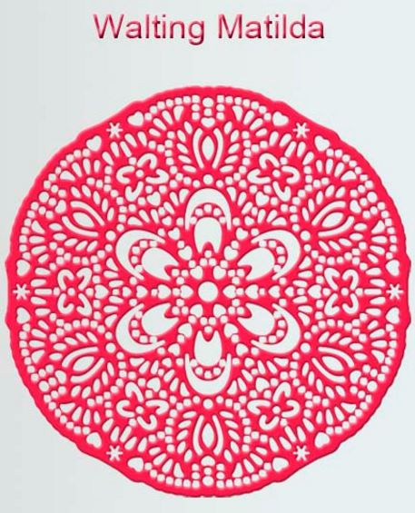 Cheery Lynn Designs DL107 & DL107A Waltzing Matilda Lace Doily & Angel Wing 2pc