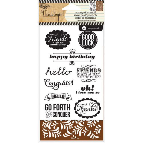 Hampton Art Hampton Art Stamp and Stencil Set, Occasions
