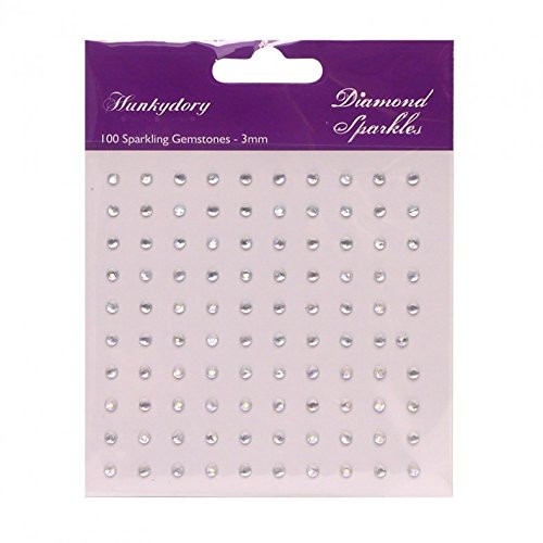 3PK Hunkydory Diamond Sparkles 80ea Pk Sparkling 4mm Clear AB Self-Adhesive ...