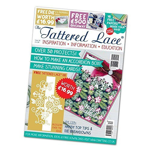 Tattered lace Magazine issue 30 with Blossom over the edge dies by Tattered lace