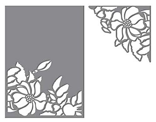 Ultimate Crafts Magnolia Wreath Impression Die, Metal, Black