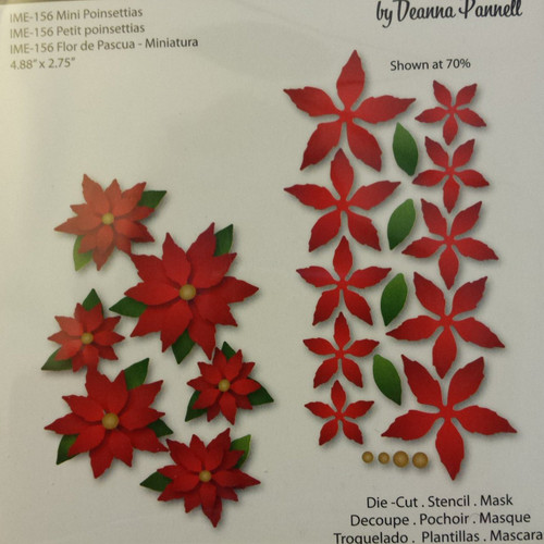 Dee's Distinctively Die Mini Poinsettias