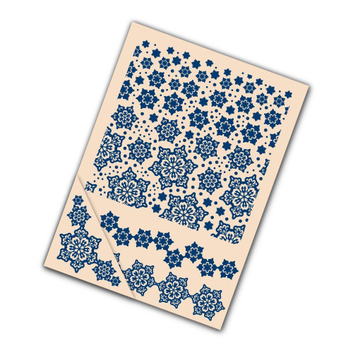 Tattered Lace Set of 4 Embossing Folders -- Delicate Snowflake Set EF007