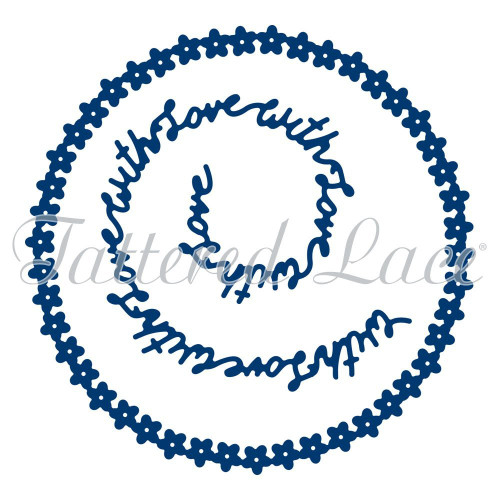 Tattered Lace A Little Bit Ditsy - With Love Cutting Die Set D1424