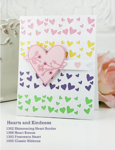 Poppystamps 100% Steel Die Francesca Heart 1393