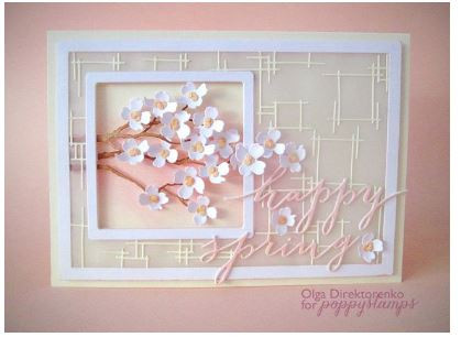 Poppystamps 100% Steel Die Freehand Happy Spring 1416