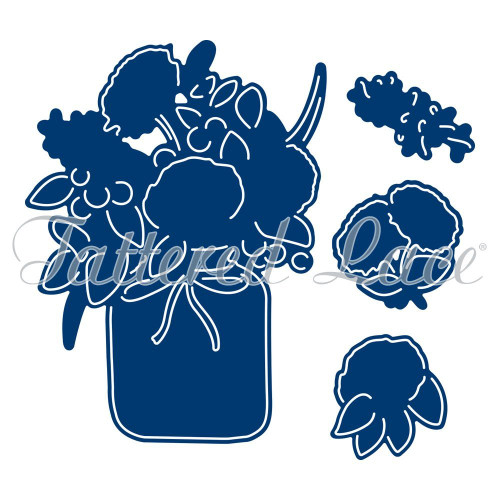 Tattered Lace Spring into Summer Vase Cutting Die & Stamp Set