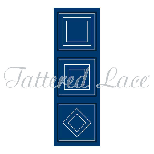 Tattered Lace Linking Apertures Squares Cutting Dies ETL545