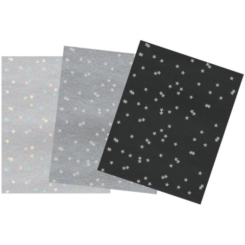 Couture Creations Specialty Foiled Stars on Pearlized Papers 6-Luxury A4 Sheets