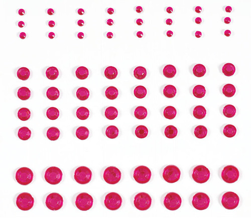 Want2Scrap Say it With Bling Rhinestones 72 Hot Pink Self Adhesive Gems 2264