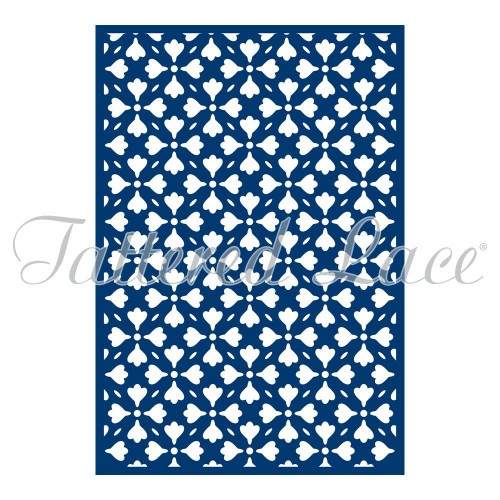 Tattered Lace Essentials Floral Lattice Panel Background Cutting Die ETL62