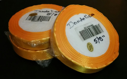 25 yd Satin Ribbon 5/8" DANDELION  25-yards RN0004-36