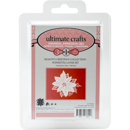 Ultimate Crafts Die-Poinsettia Layer, 2.4'X2.6'