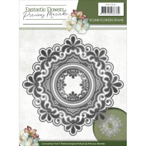 Precious Marieke Fantastic Flowers - Round Flowers Frame - Metal Die PM10091