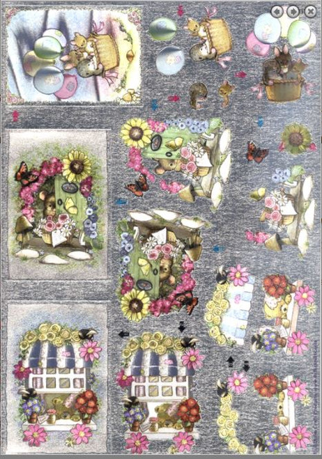 Dufex 3-D Papier Tole Patchwork Forest Die-Cut Paper Decoupage