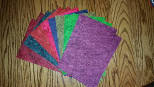 Seasons Greetings Handmade Paper A5 12/Pkg-Assorted Colors