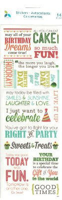 Momenta - Birthday Dreams Vellum Message Stickers - Foil Accents
