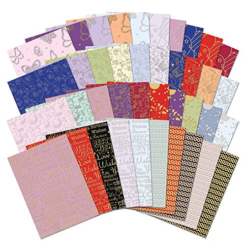 Hunkydory Crafts Essential Book of Foiled Card for the Children 40-Sheets 350gsm