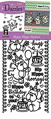 HOTP Dazzles Happy Hippo Stickers HOTP2598