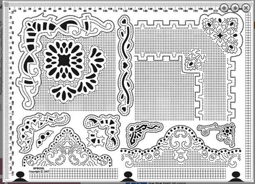 Ecstasy Crafts Parchment Craft Lg Piercing Borders Mat SPB001L