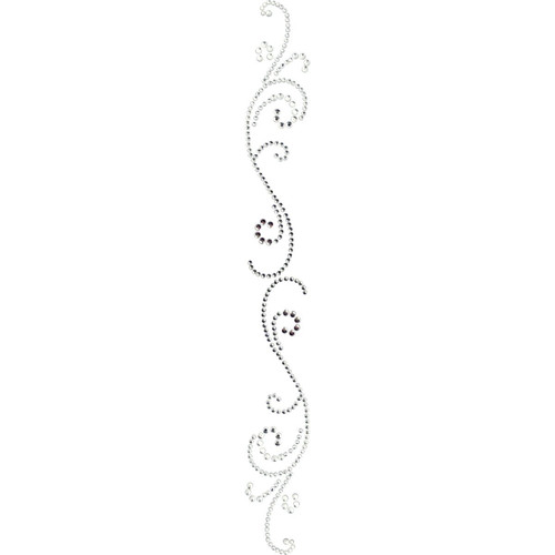 Want2Scrap - Say it With Bling - Self Adhesive Rhinestones - Swirls Finesse - Silver