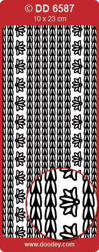 DOODEY DD6587 GOLD Frames and Corner LEAVES Peel Stickers One 9x4 Sheet