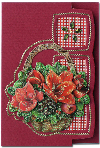 5 Red Lomiac Die-Cut A6 Squares Trio Cards Making