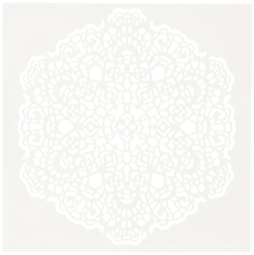 Hot Off The Press 9262 Stencils, 6' x 6', Lace, White