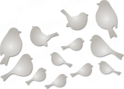 Dee's Distinctively Dies-Mini Robins 2.92'X1.73'