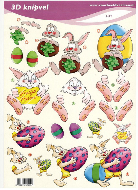 Find it Trading Happy Easter Scissor-Cut 3-D Decoupage 2429 Cute!