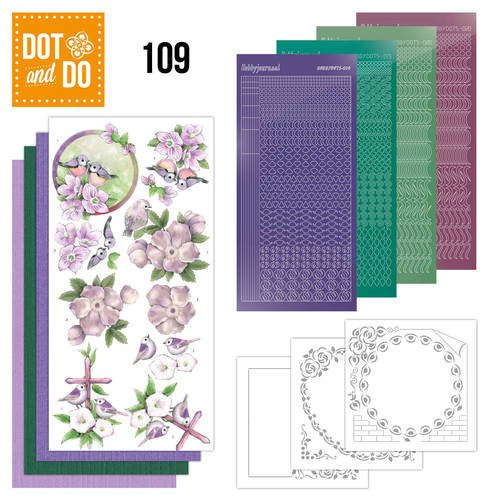 Dot and Do Nr. 109 Card Kit Condolence HobbyDot Stickers, 3D Image & Layered Cards