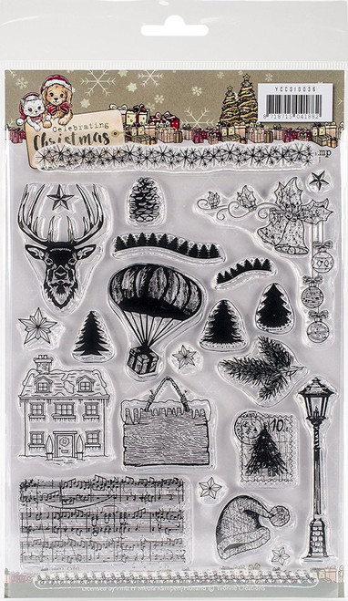 Find It Yvonne Creations Celebrating Christmas Clear Stamp-Celebrating Christmas