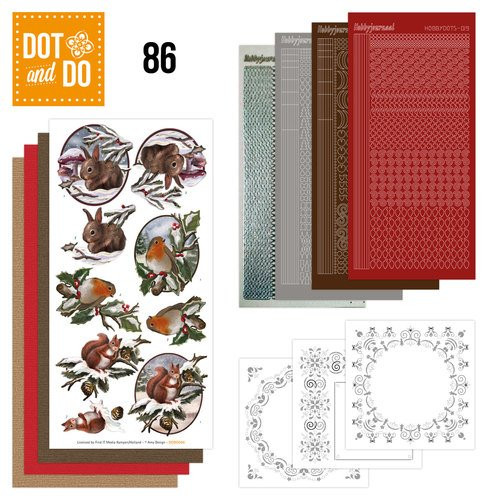 Hobbydots Dot and Do NR086 Christmas Animals Card Set