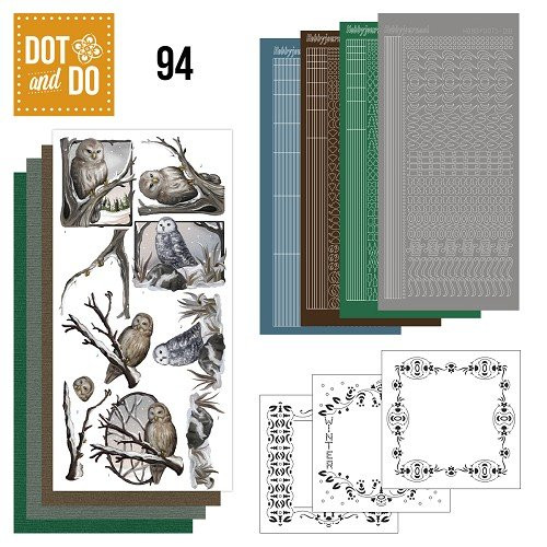 Hobbydots Dot and Do Winter Owls NR094 Card Set