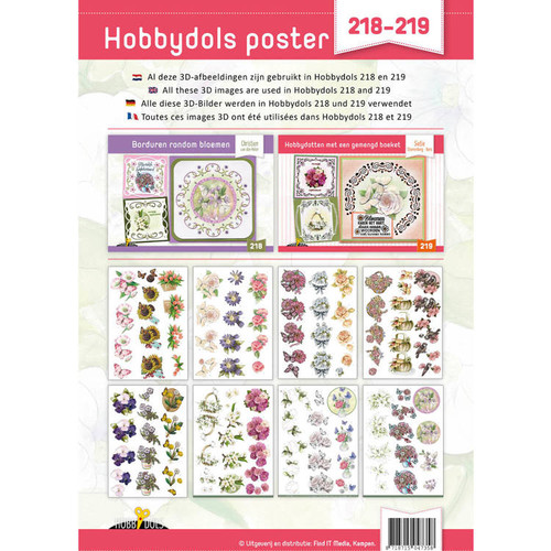 Hobbydots Poster 218-219 Scissor-Cut 3-D Sheets 8 Sheets with 3 Images Each & Idea Poster