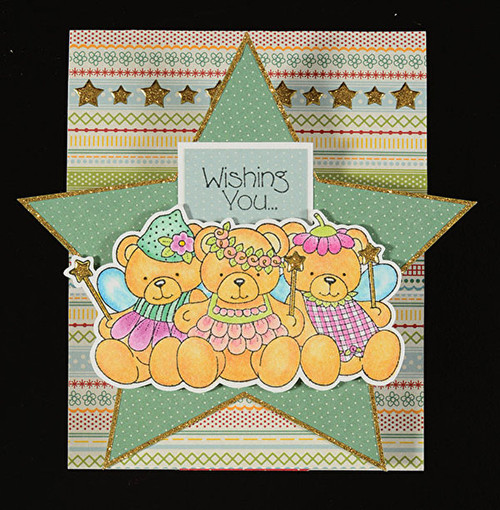 25 HOTP Janie's Beary Friends 1172 Rubber Stamps Janie Dawson Unmounted