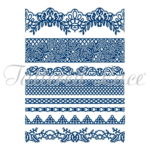 Tattered Lace Painted Rose Borders 8 Cutting Dies 442221