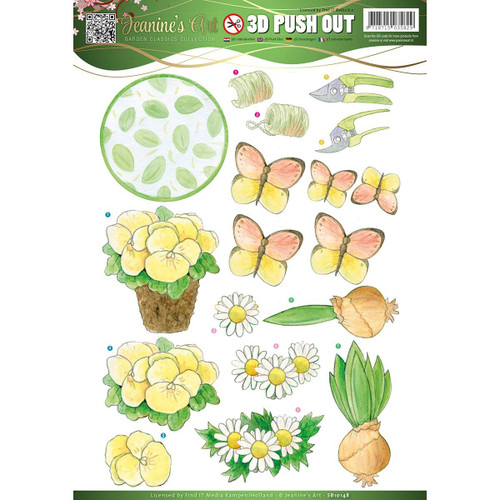 Jeanine's Art Punchout Sheet-Garden Classics