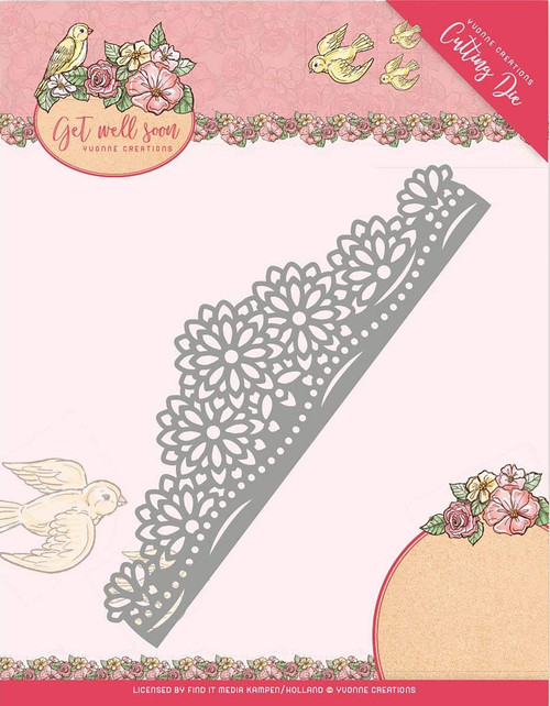 Yvonne Creations Get Well Soon Die-Flower Border