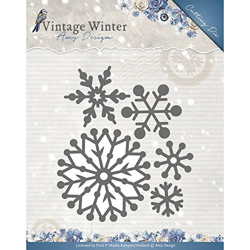 Amy Design Vintage Winter Beautiful Snowflakes Cutting Die Set ADD10126