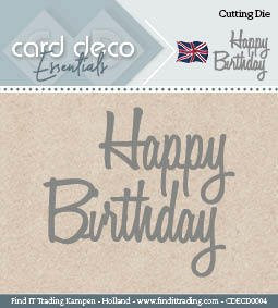 Find It Trading Card Deco Essentials Cutting Dies- Happy Birthday CDECD0004