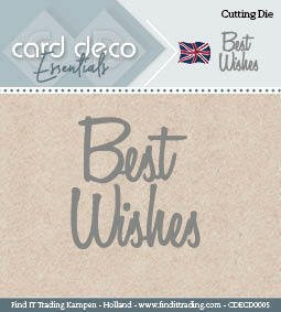 Find It Trading Card Deco Essentials Cutting Dies- Best Wishes CDECD0005