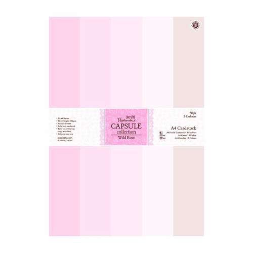 Papermania Wild Rose Cardstock A4 50/Pkg -