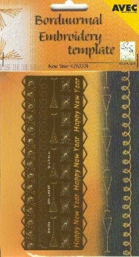 Erica's Embroidery On Paper Stencil New Year