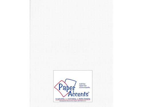 Paper Accents ADP8511-25.2101007 No.80 8.5' x 11' Polar Bear Glimmer Card Stock