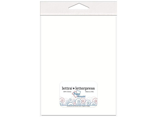 Paper Accents ADPLP8511-10.588 10 Piece Letterpress Lettra Cover, 8.5' by 11', White