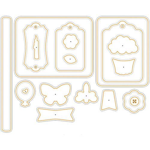 HTP5361 Paper Artist Cutting Die-Celebration Cardmakers Tool Kit