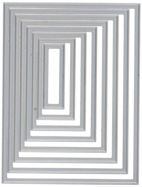 CottageCutz CCB-004 Basics Dies (8 Pack), .4' x 1.4' To 3' x 4', Rectangle, Grey