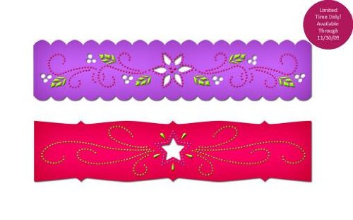 Spellbinders Borderabilities Petite Dies 5-1/2-Inch, Poinsettia & Stars